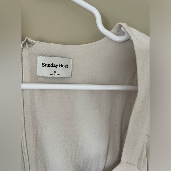 Sunday Best TINSLEY White Mini Dress with Puff Sleeves SIZE 0 NWOT - Picture 6 of 7